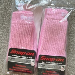 Snap On pink socks.  Medium.  Brand new